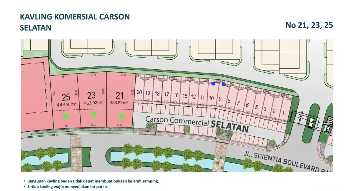 siteplan-kavling-carson-selatan-summarecon-serpong